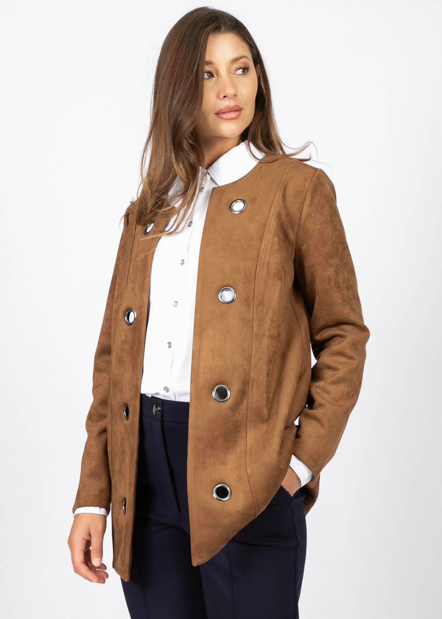 LINEA DOMANI FAUX SUEDE JACKET