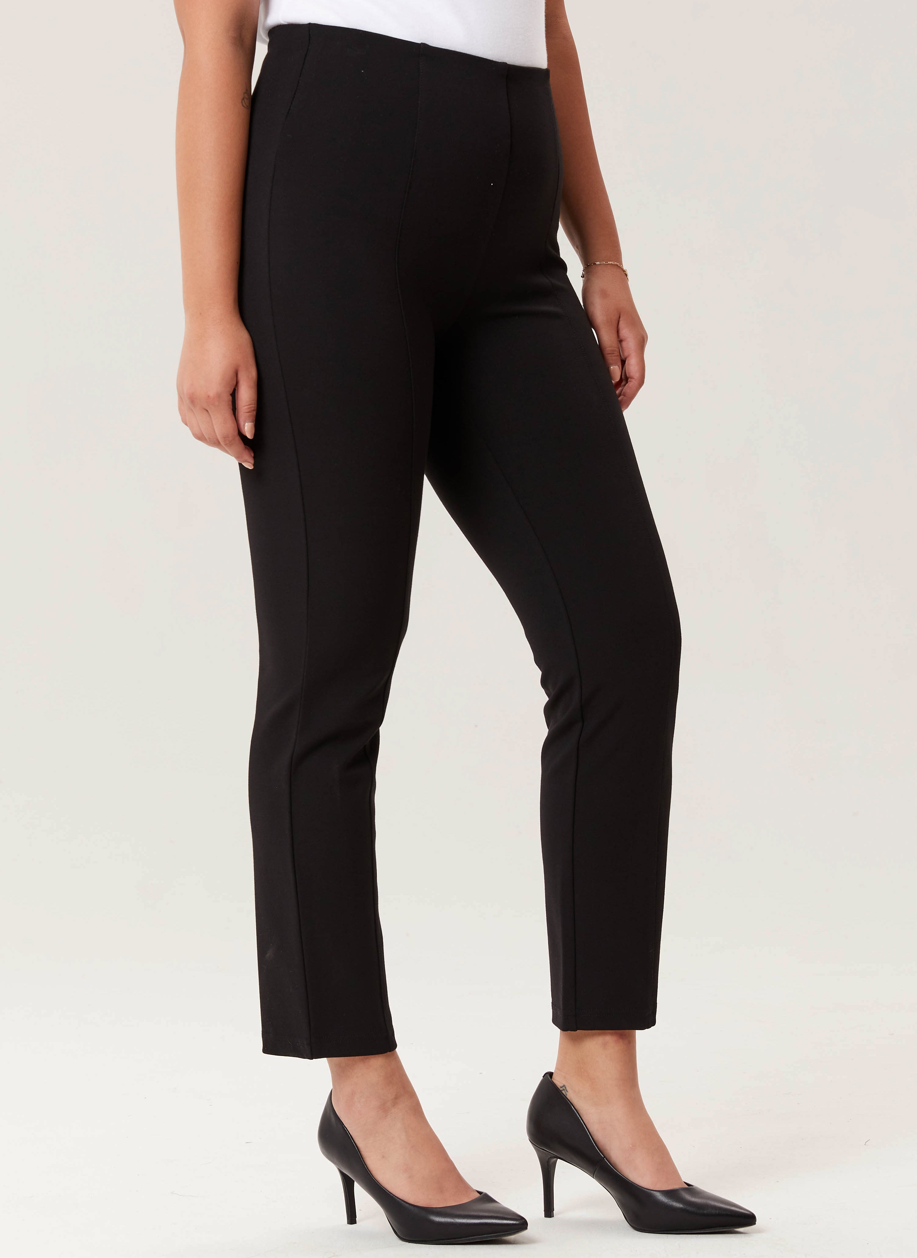 PANTALON PONTE PLIE SLIM AVANT