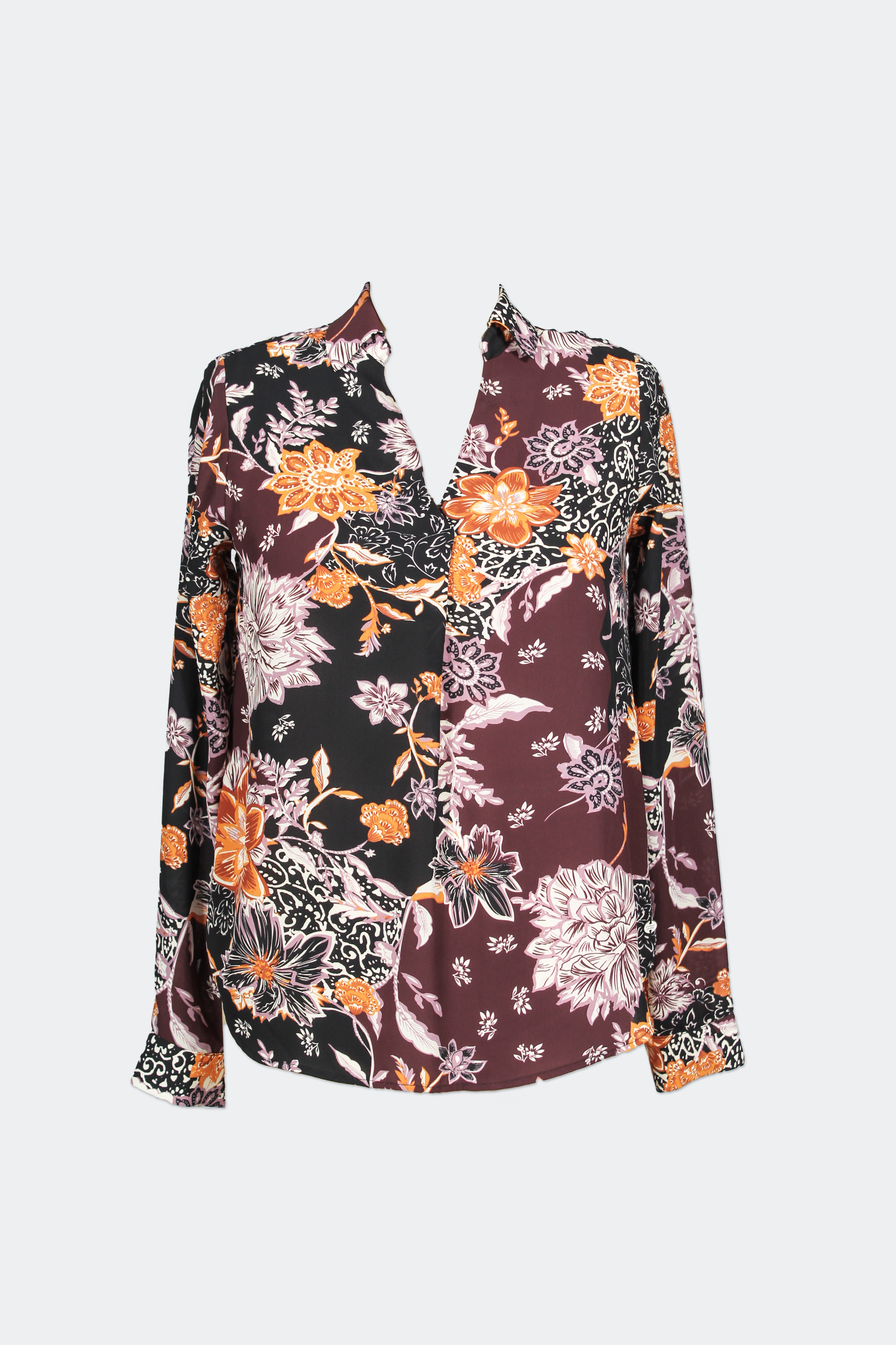 BLOUSE COL V IMPRIMÉE FLORAL