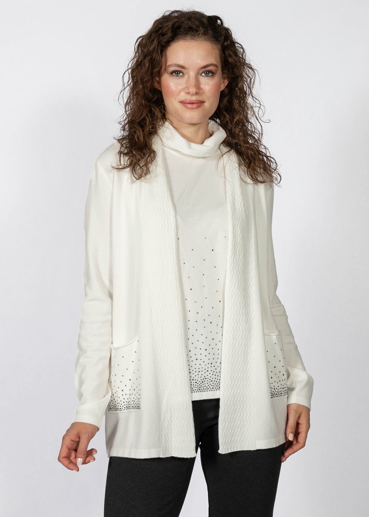 PICADILLY EMBELLISHED KNIT CARDIGAN