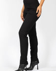 Pantalon ponte basic régulier 31" noir de la nouvelle collection Boutiques Marise, en 68% rayon, 27% nylon et 5% spandex.