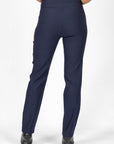 Pantalon ponte basic régulier 31" bleu de la nouvelle collection Boutiques Marise, en 68% rayon, 27% nylon et 5% spandex.