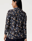 Blouse à imprimé floral à manches longues et décolleté en V de la nouvelle collection Linea Domani chez Boutiques Marise