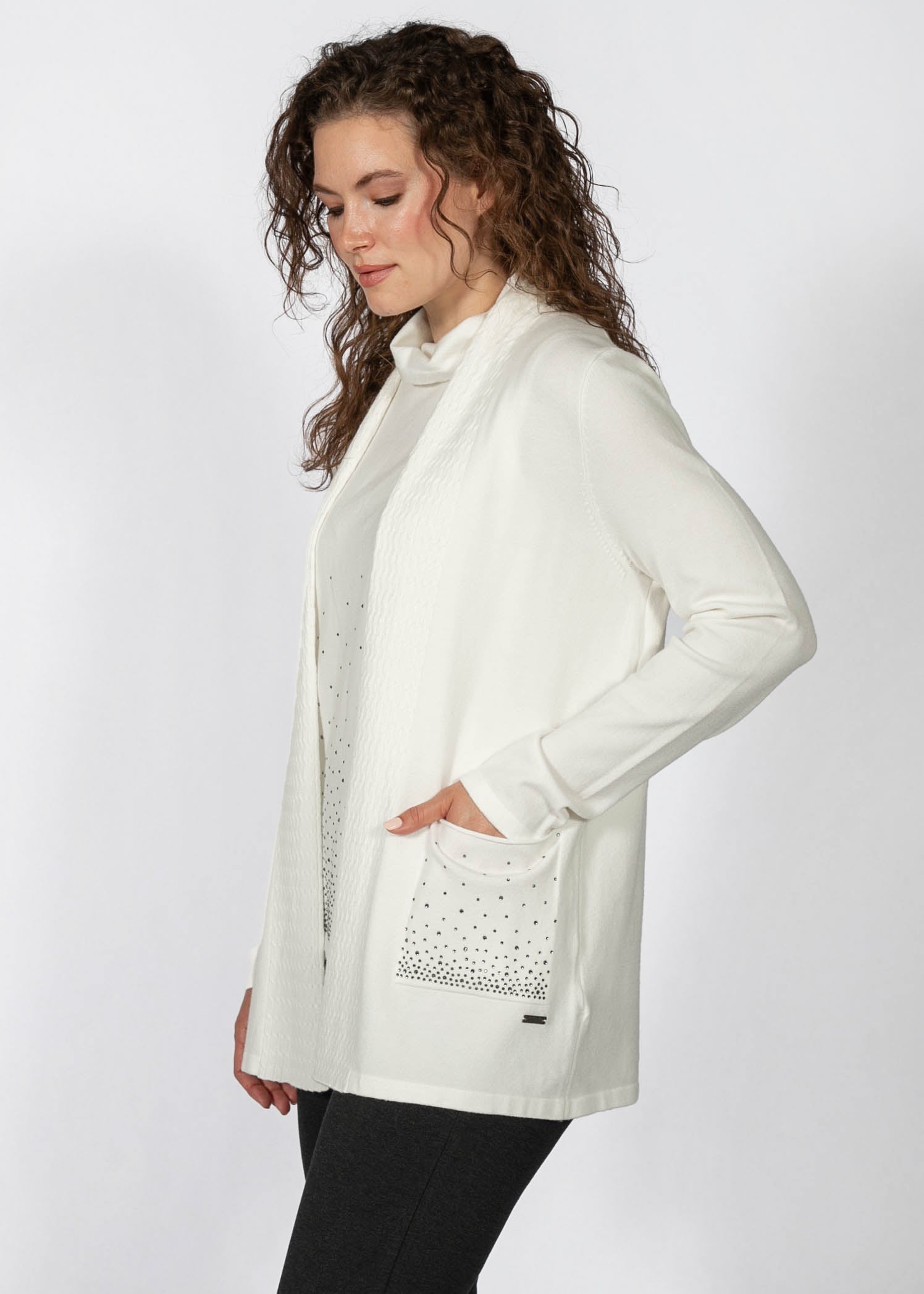 PICADILLY EMBELLISHED KNIT CARDIGAN