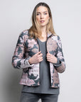 VESTE MATELASSÉE À ZIP AVEC IMPRIMÉ FLORAL