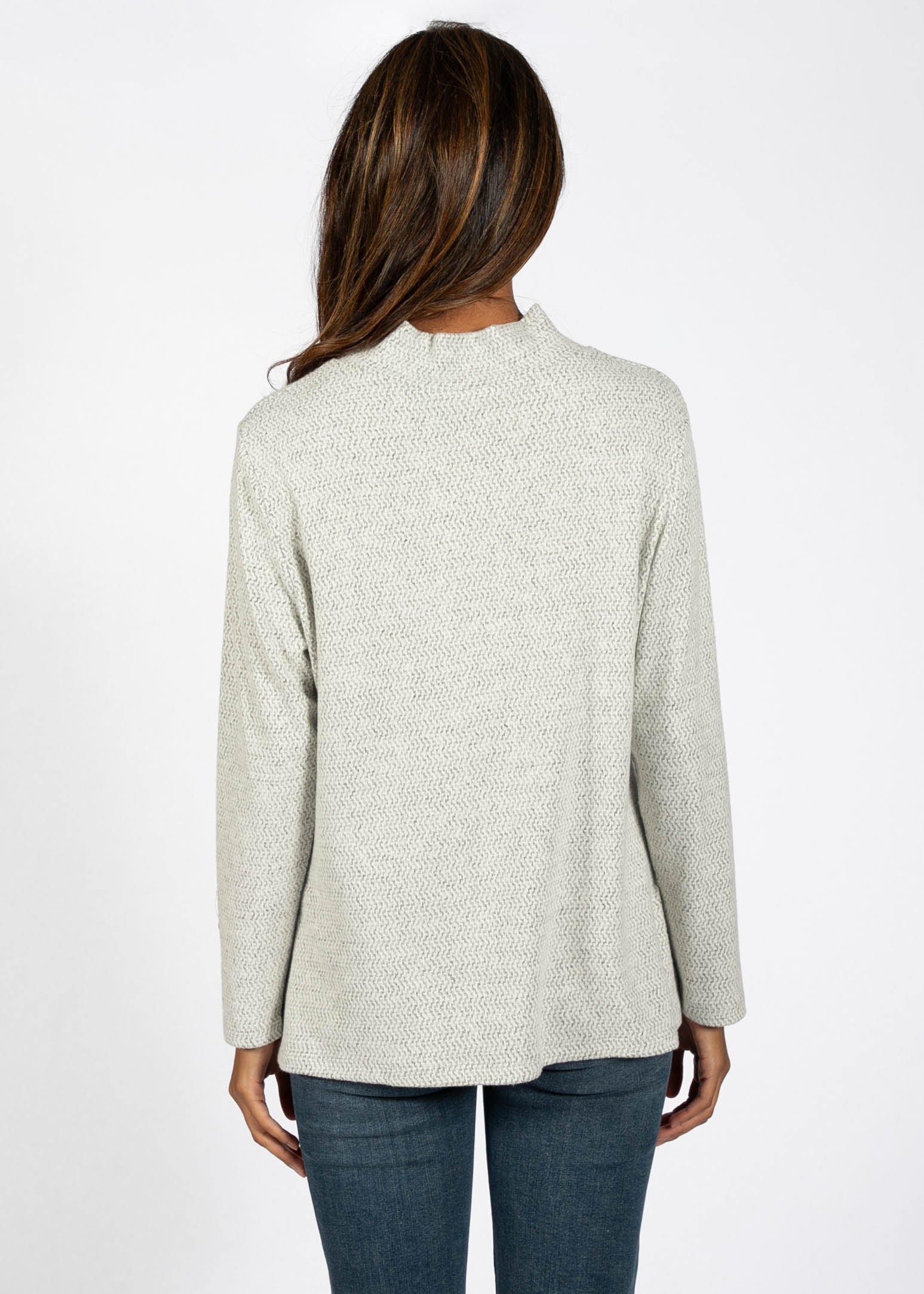 V-NECK KNIT HAUT AVEC BOUTONS